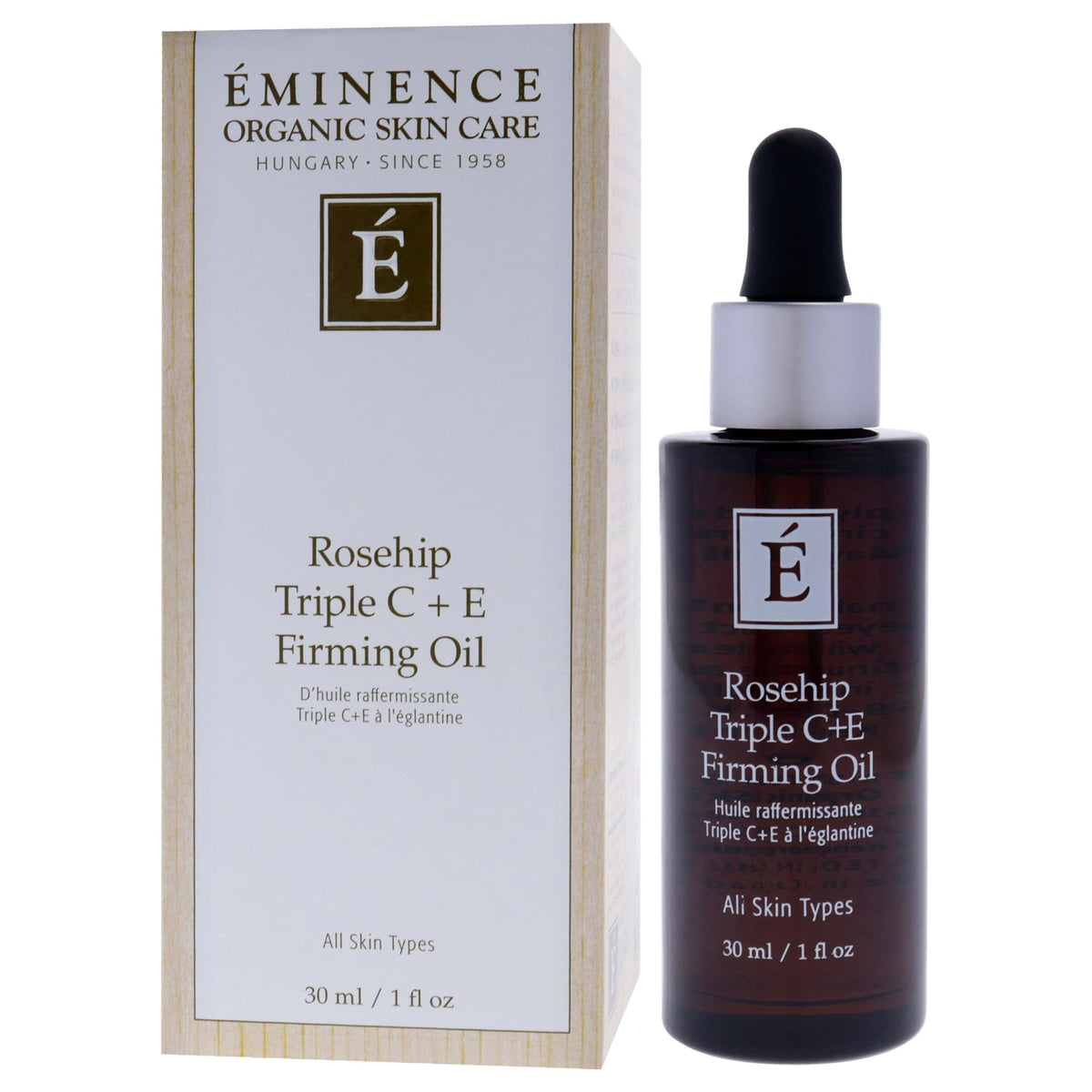 Close-up rosehips and botanicals highlighting Eminence natural ingredient benefit