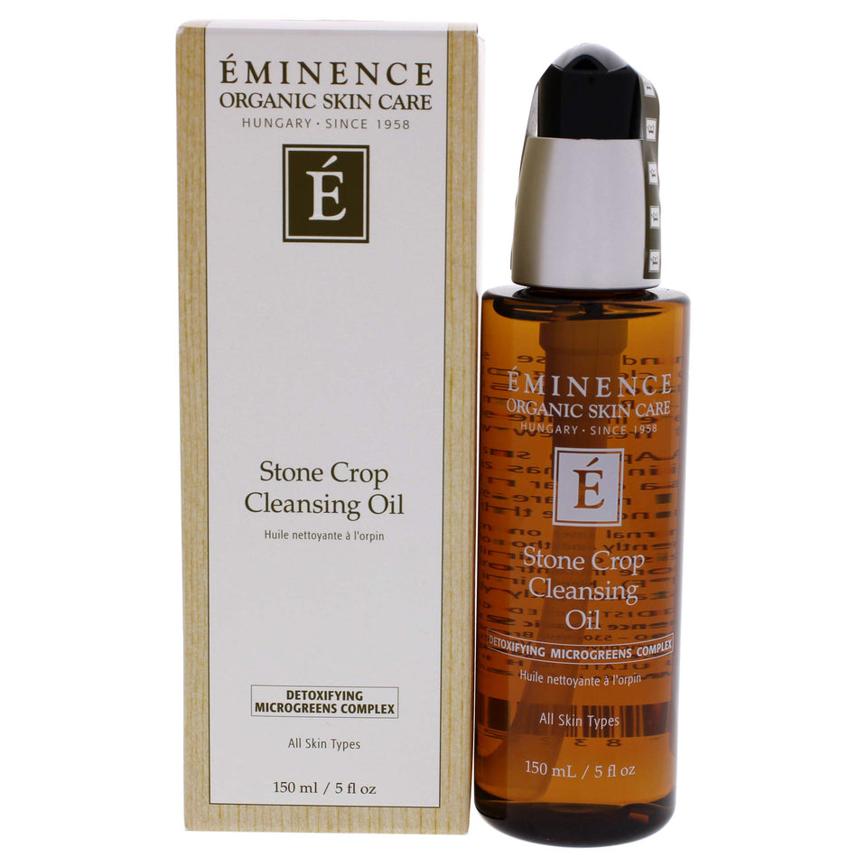 Eminence front bottle showing label and clean botanical design for effective cleansing
