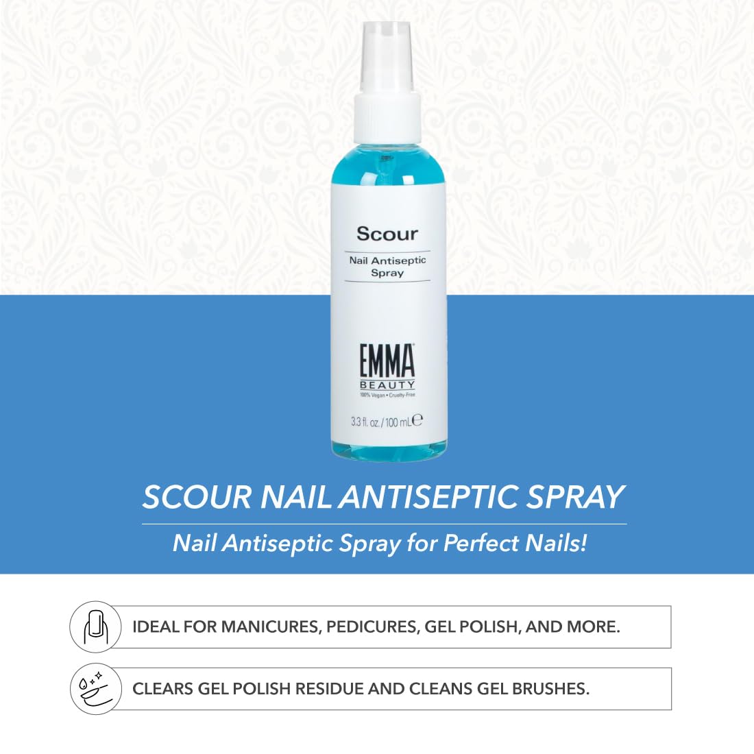 EMMA Beauty liquid droplet on glass, lightweight non-drying cleansing action