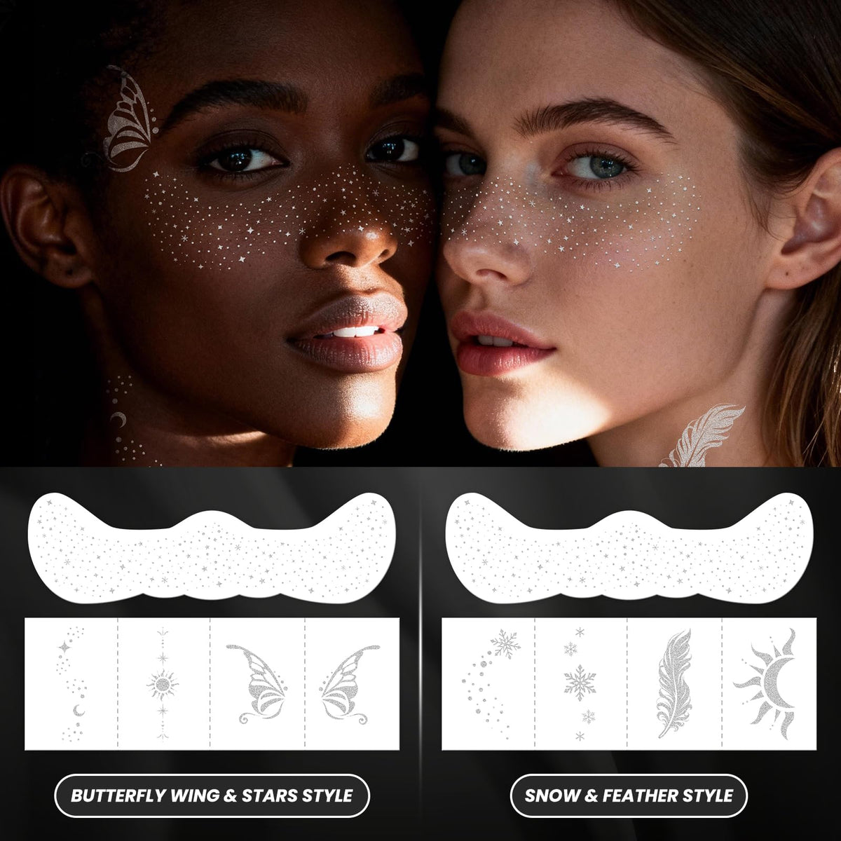 EMOME application on cheek demonstrating quick press-on placement