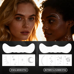 EMOME holographic and solid silver gem sheets, versatile reflective accents