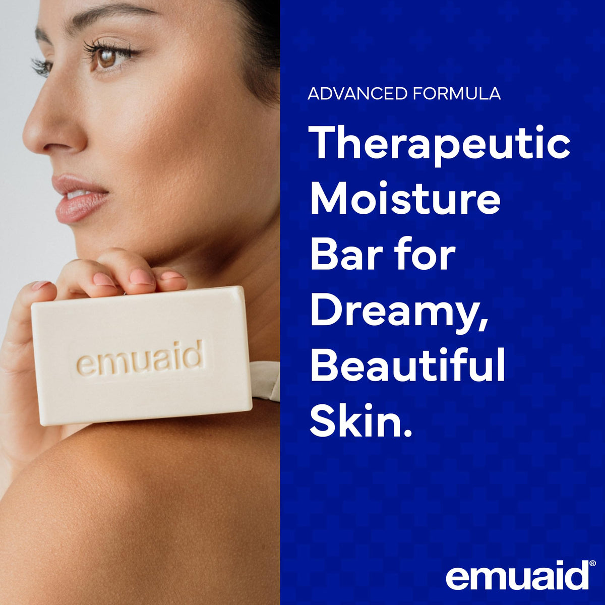 emuaid bar producing rich lather, demonstrates effective cleansing benefit