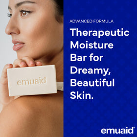emuaid bar producing rich lather, demonstrates effective cleansing benefit