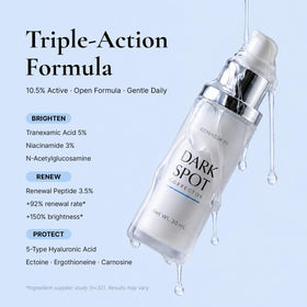 EnaSkin application on face demo demonstrating even coverage benefit