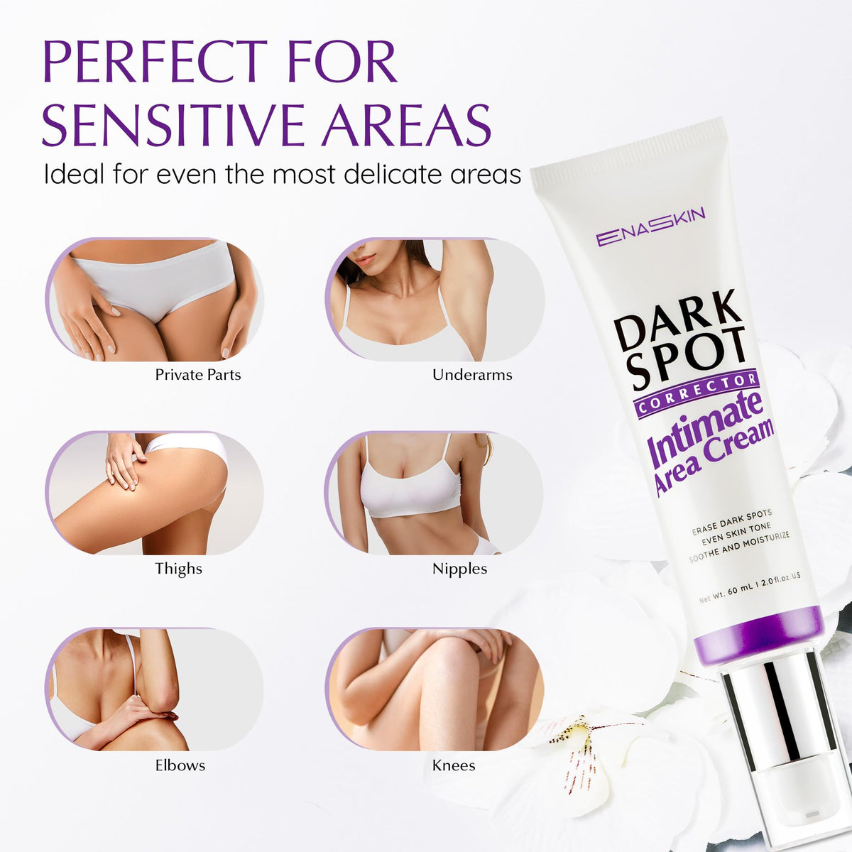 EnaSkin being applied to underarm area to help reduce visible discoloration
