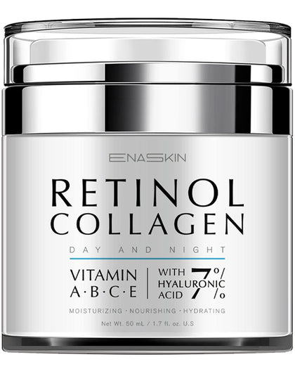 EnaSkin front jar showing retinol cream for firming benefit