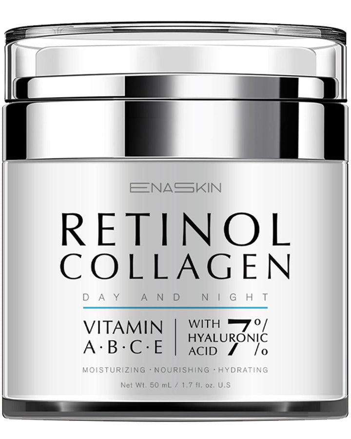 EnaSkin front jar showing retinol cream for firming benefit