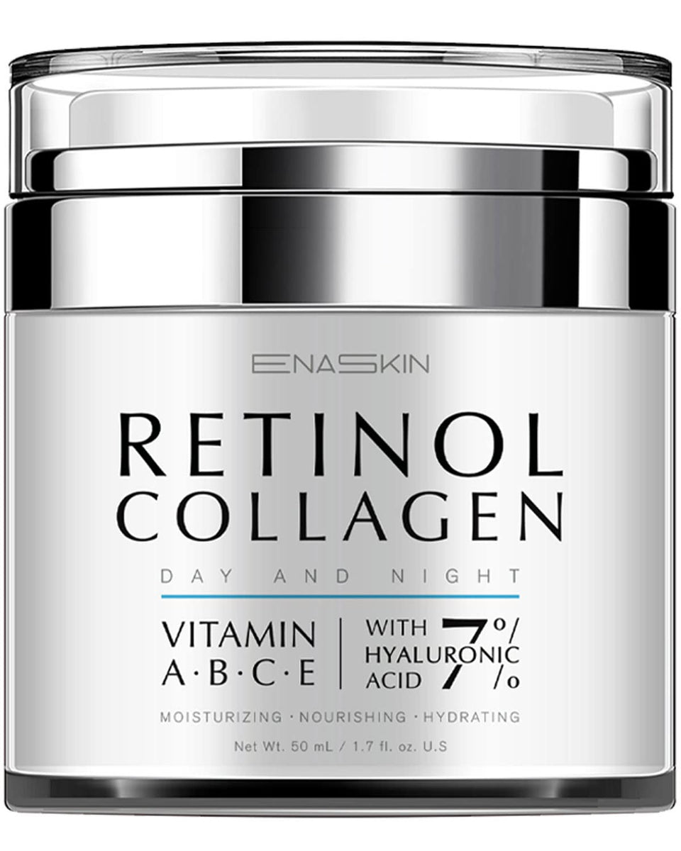 EnaSkin front jar showing retinol cream for firming benefit