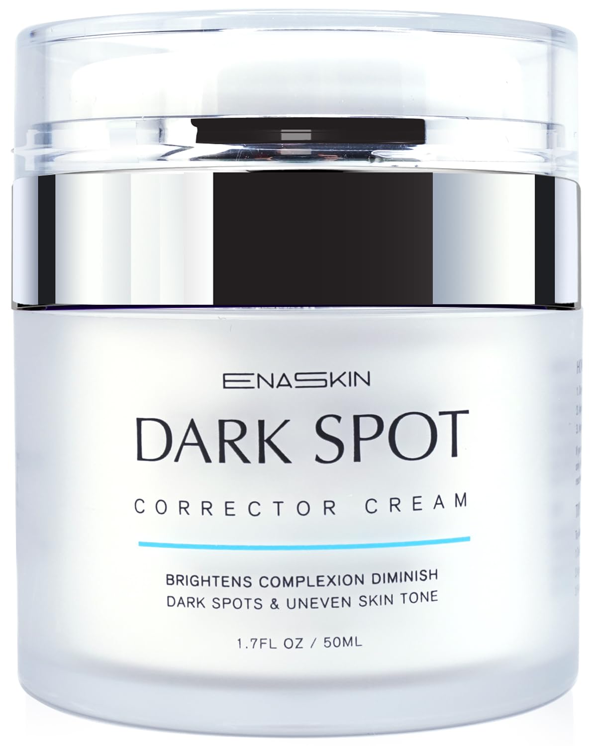 EnaSkin front packaging of dark spot remover showing bottle and label, highlights targeted brightening