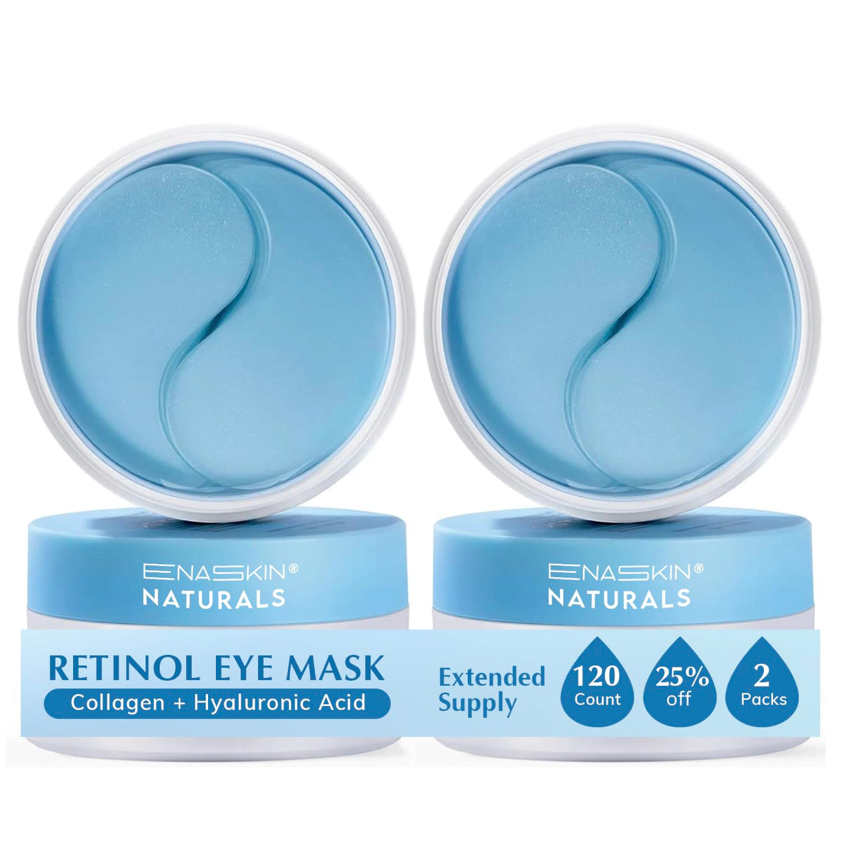 Enaskin Naturals front packaging showing value two-pack and 60 pairs benefit