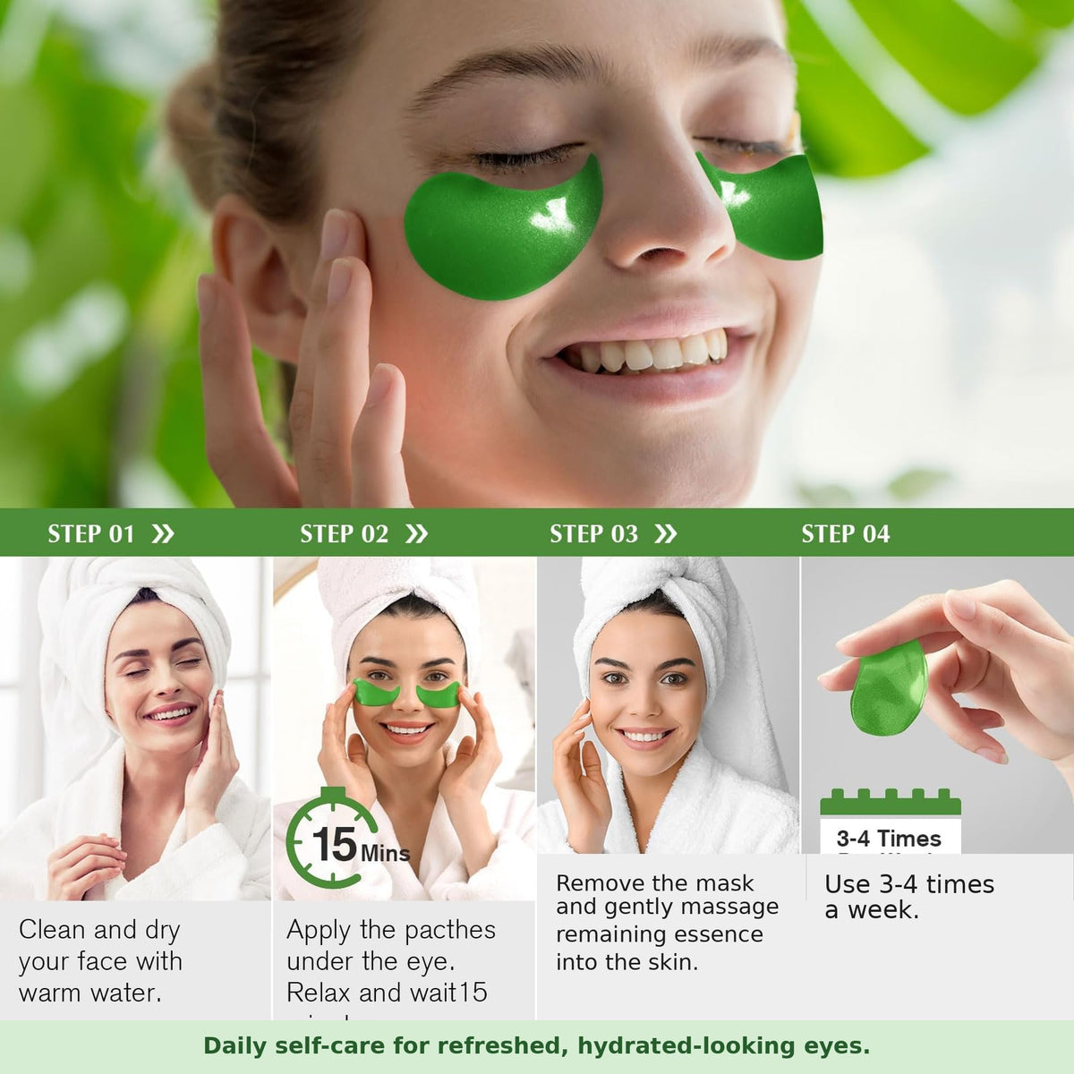 Enaskin Naturals ingredients flatlay with green tea and hyaluronic acid