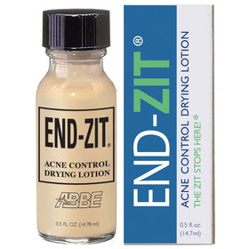 End-zit front packaging showing bottle and label, clear benefits visible