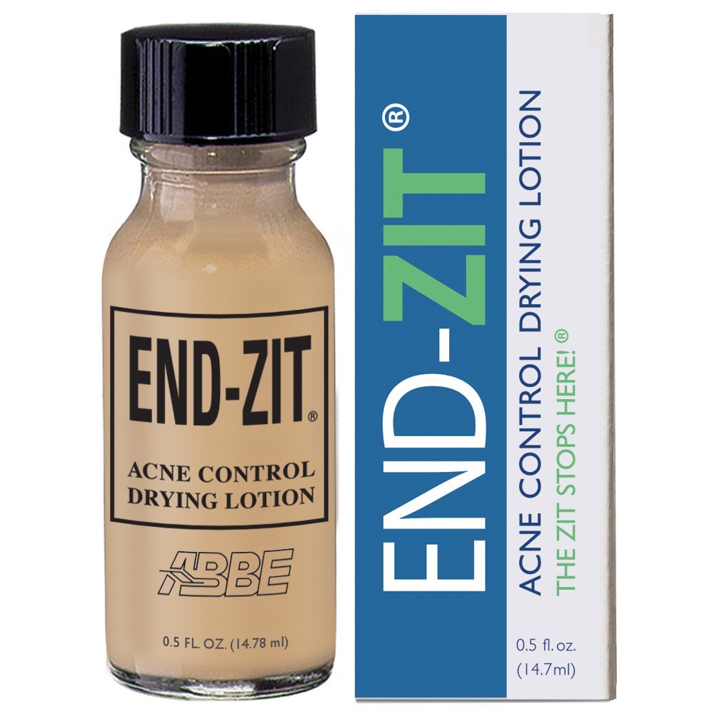 End-zit front packaging showing bottle and easy application for quick treatment