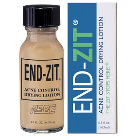 End-zit front packaging showing bottle and easy application for quick treatment