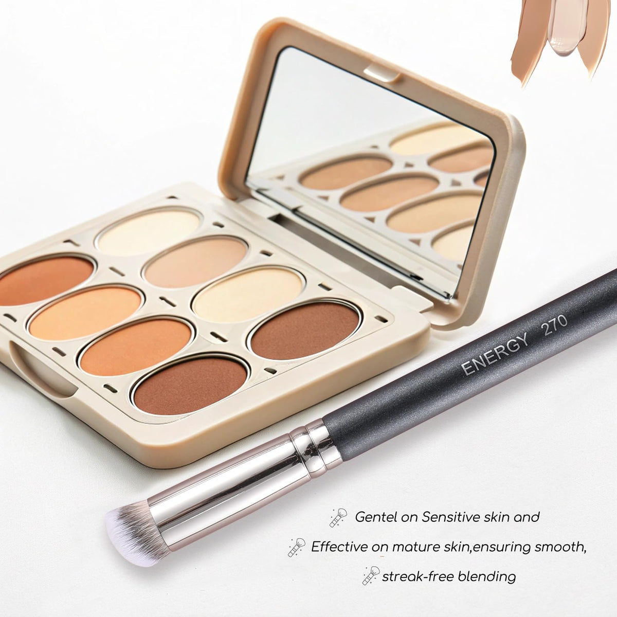 ENERGY brush defining nose contour for natural sculpting results