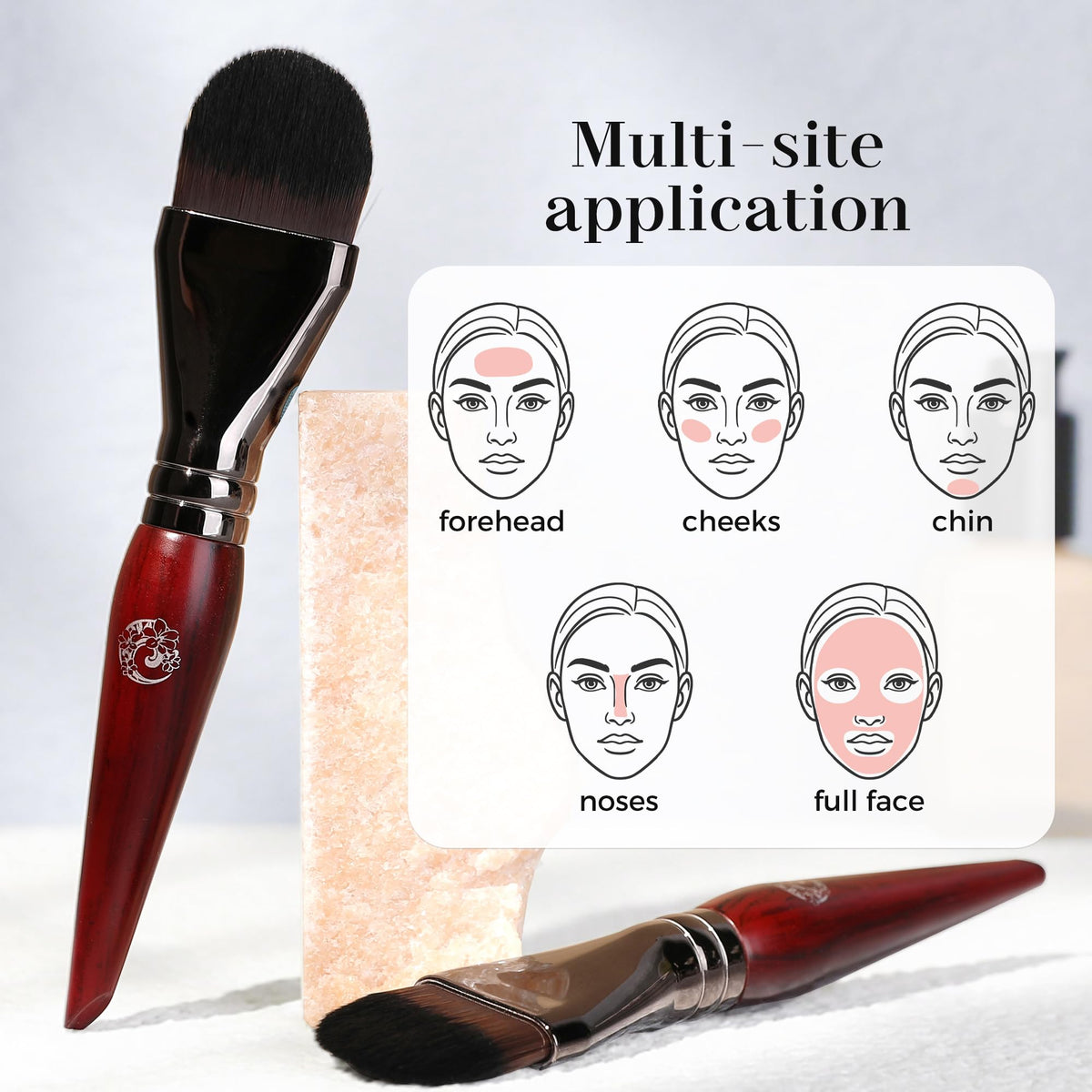 ENERGY brush spreading a facial mask for hygienic, even skincare application