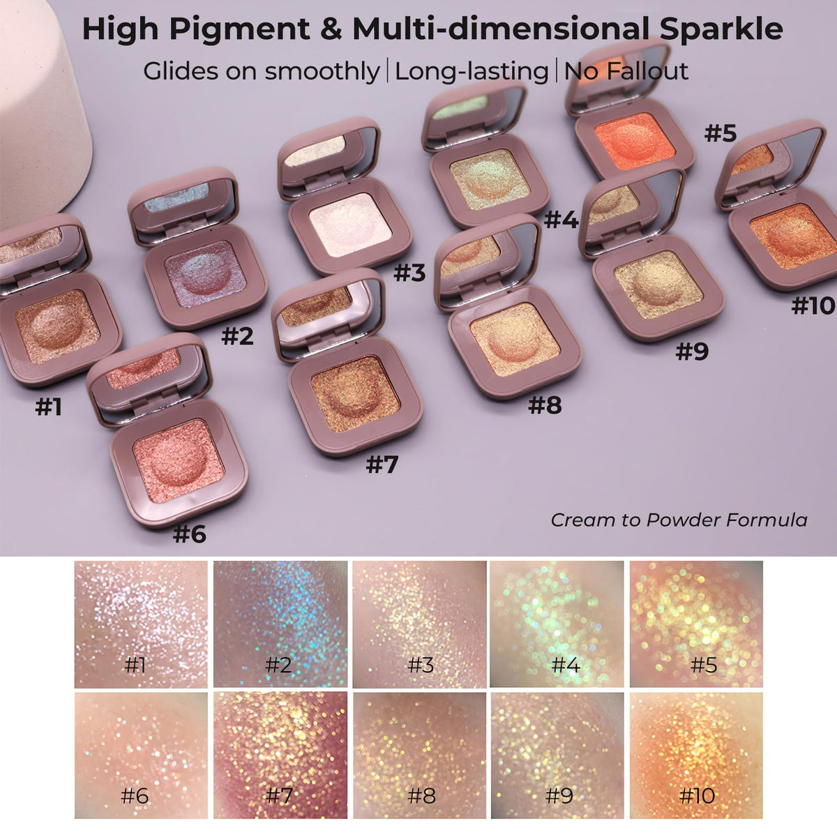 Enfuntins fingertip application delivering intense pigment and instant wet-look