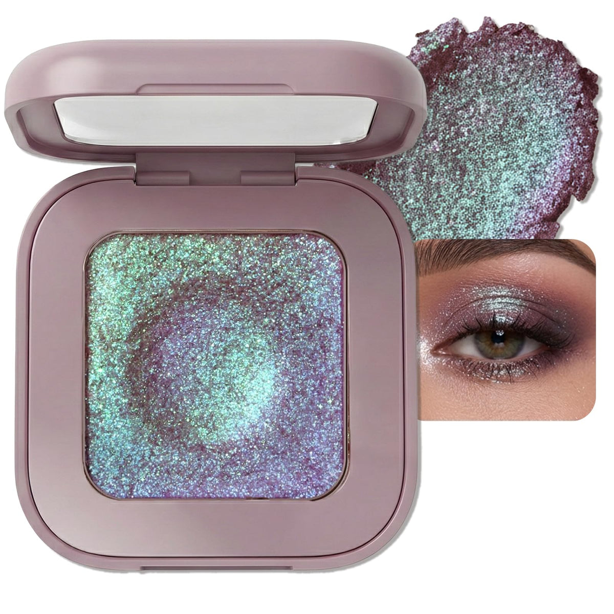 Enfuntins front compact showing plum mauve duochrome for travel-ready shimmer