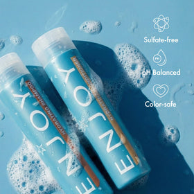 Enjoy conditioner creamy consistency close-up showing smoothing hydration benefit
