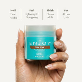 Enjoy open jar texture close-up displaying non-greasy matte wax benefit