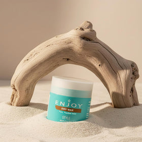 Enjoy flatlay with jar and features list communicating clean formula benefit