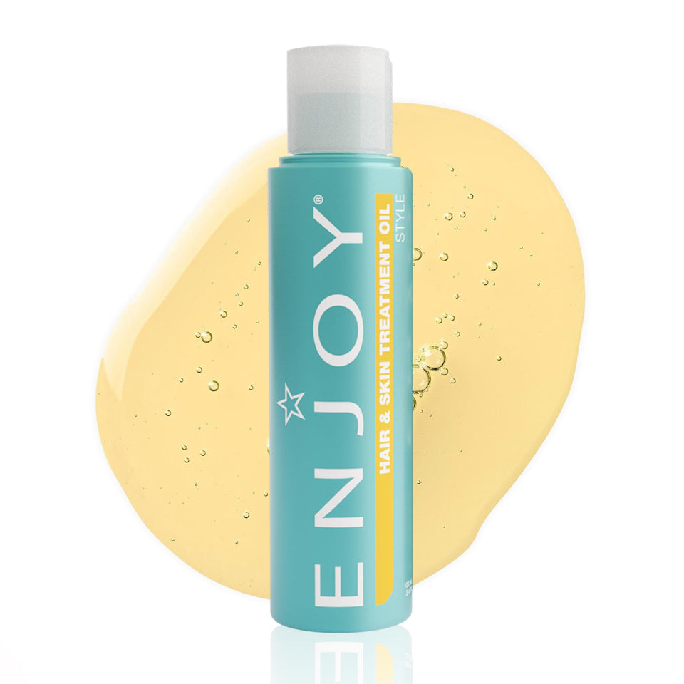 Enjoy front bottle view showing compact 3.4 oz packaging and quick hydration