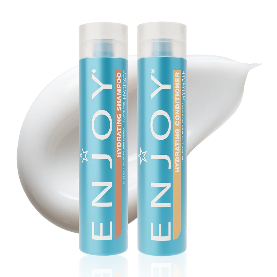 Enjoy front packaging showing both bottles and clear product identity and benefit