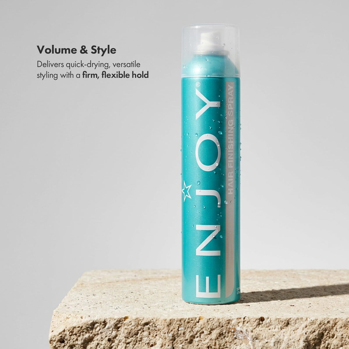 Enjoy nozzle detail highlighting spray delivery for precise application and quick drying