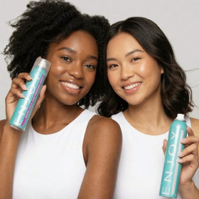 Enjoy label close-up displaying ingredients and color-safe claim for hair protection