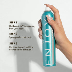 Enjoy can held in hand to show 10 oz scale and travel-friendly styling convenience