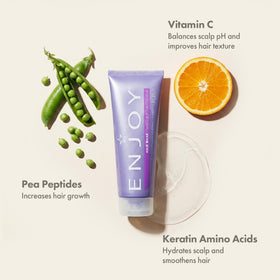 Enjoy hair mask keratin and pea protein ingredients highlighting repair