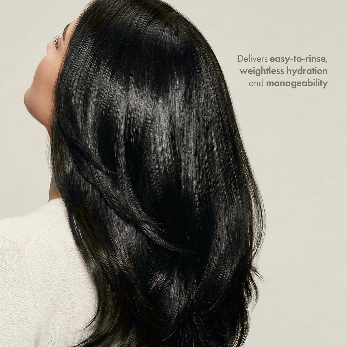Enjoy hair mask scoop showing easy application and detangling aid