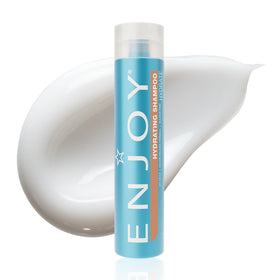 Enjoy hydrating shampoo front bottle showing packaging and size benefit