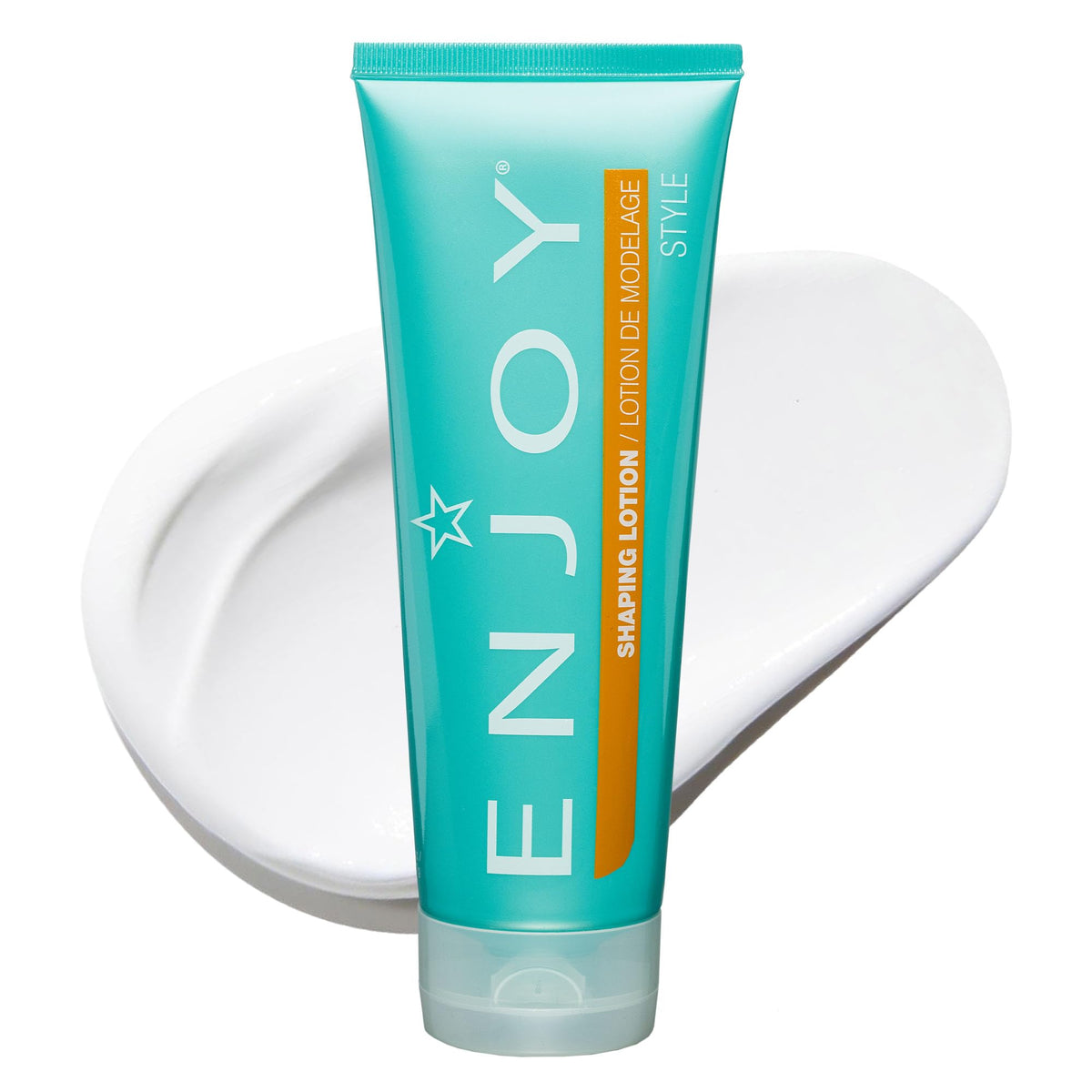 Enjoy shaping lotion front bottle showing label and size for easy identification and selection