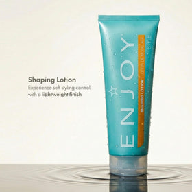 Enjoy shaping lotion cream texture close-up demonstrating lightweight absorbent formula benefit