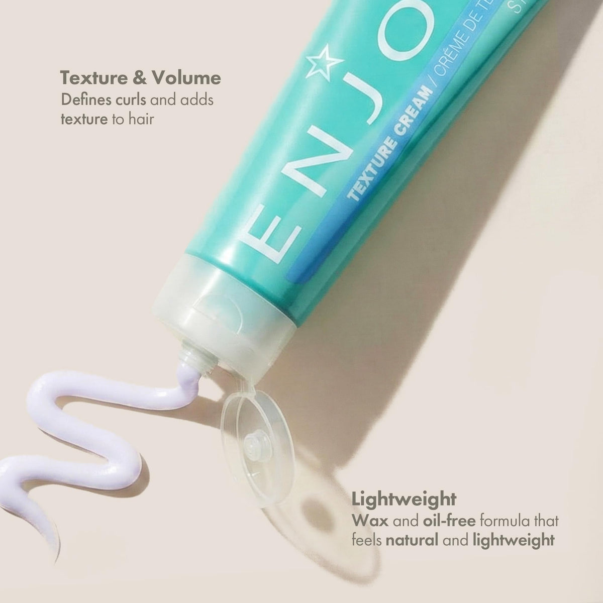 Enjoy close-up swirl of cream highlighting lightweight texture and spreadability