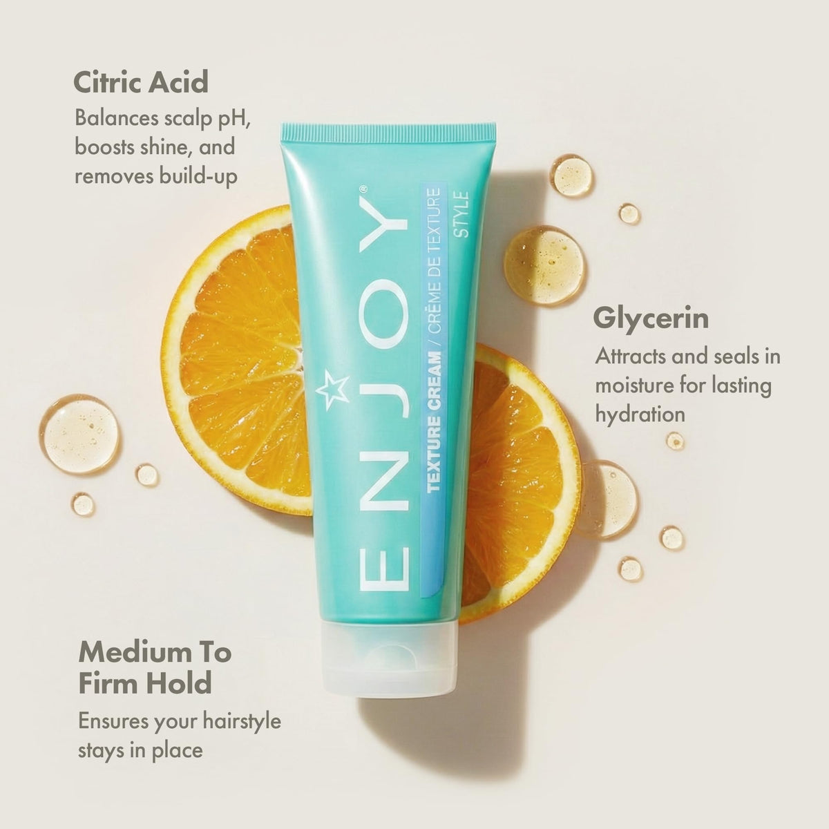 Enjoy cream on fingertips demonstrating smooth application and control