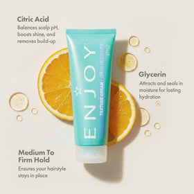 Enjoy cream on fingertips demonstrating smooth application and control