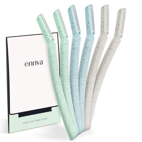 ENNVA front view of dermaplane razor showing compact design and sleek finish