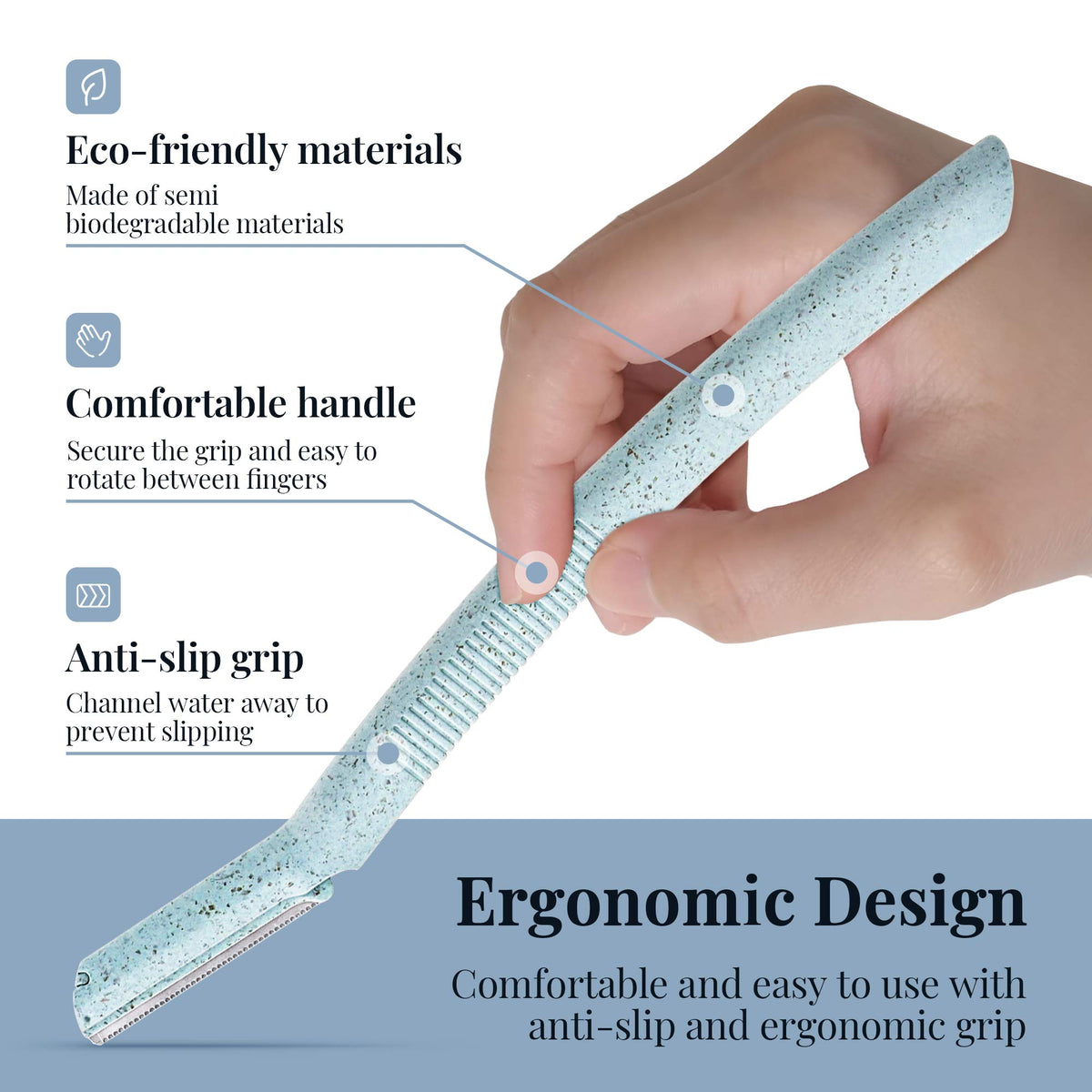 ENNVA razor stored with protective dust cover for clean travel convenience