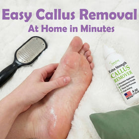 EntreFeet before and after feet comparison showing visible smoothing benefit