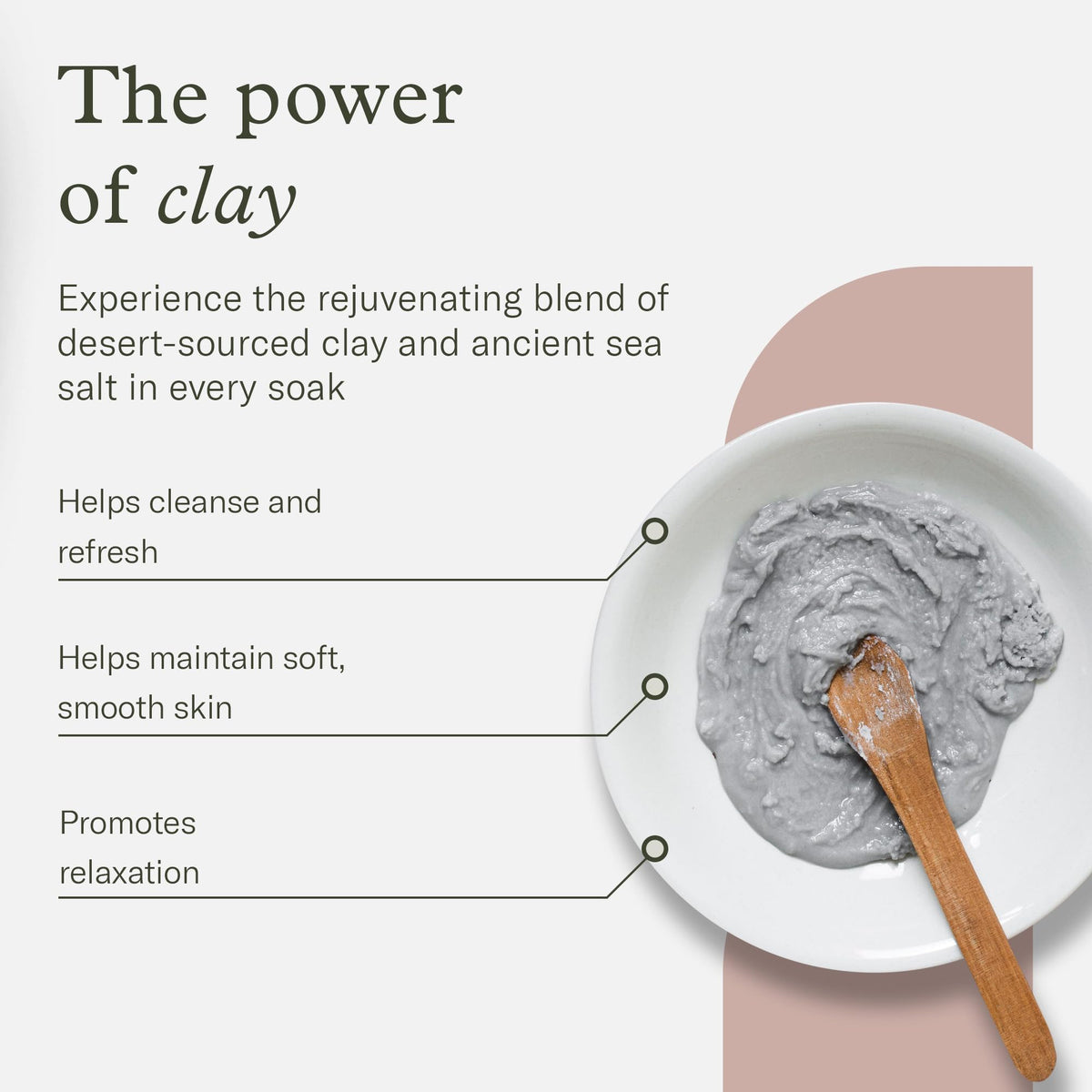 Enviromedica clay dissolving in bathtub for relaxing mineral soak