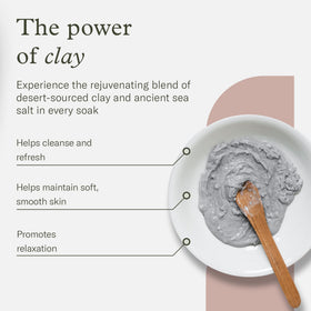 Enviromedica clay dissolving in bathtub for relaxing mineral soak