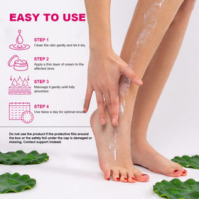 ENVISHA cream applied to heels demonstrating deep moisturization benefit