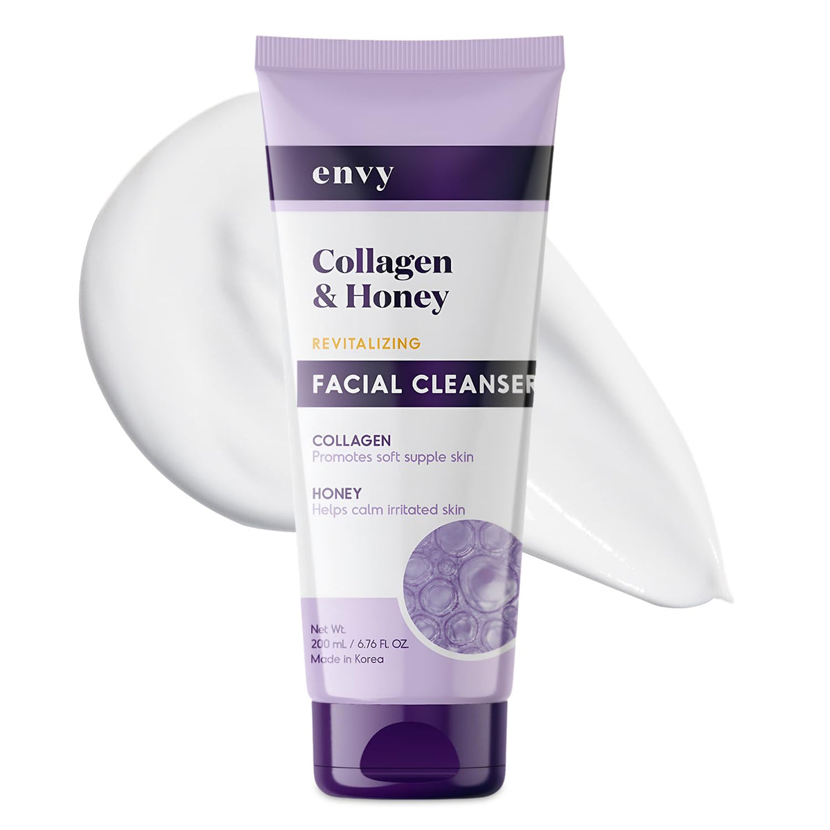 Envy cleanser front packaging showing bottle and branding benefits