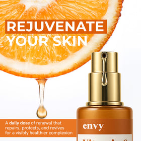 Envy serum dropper dispensing texture, highlights hydrating smoothness