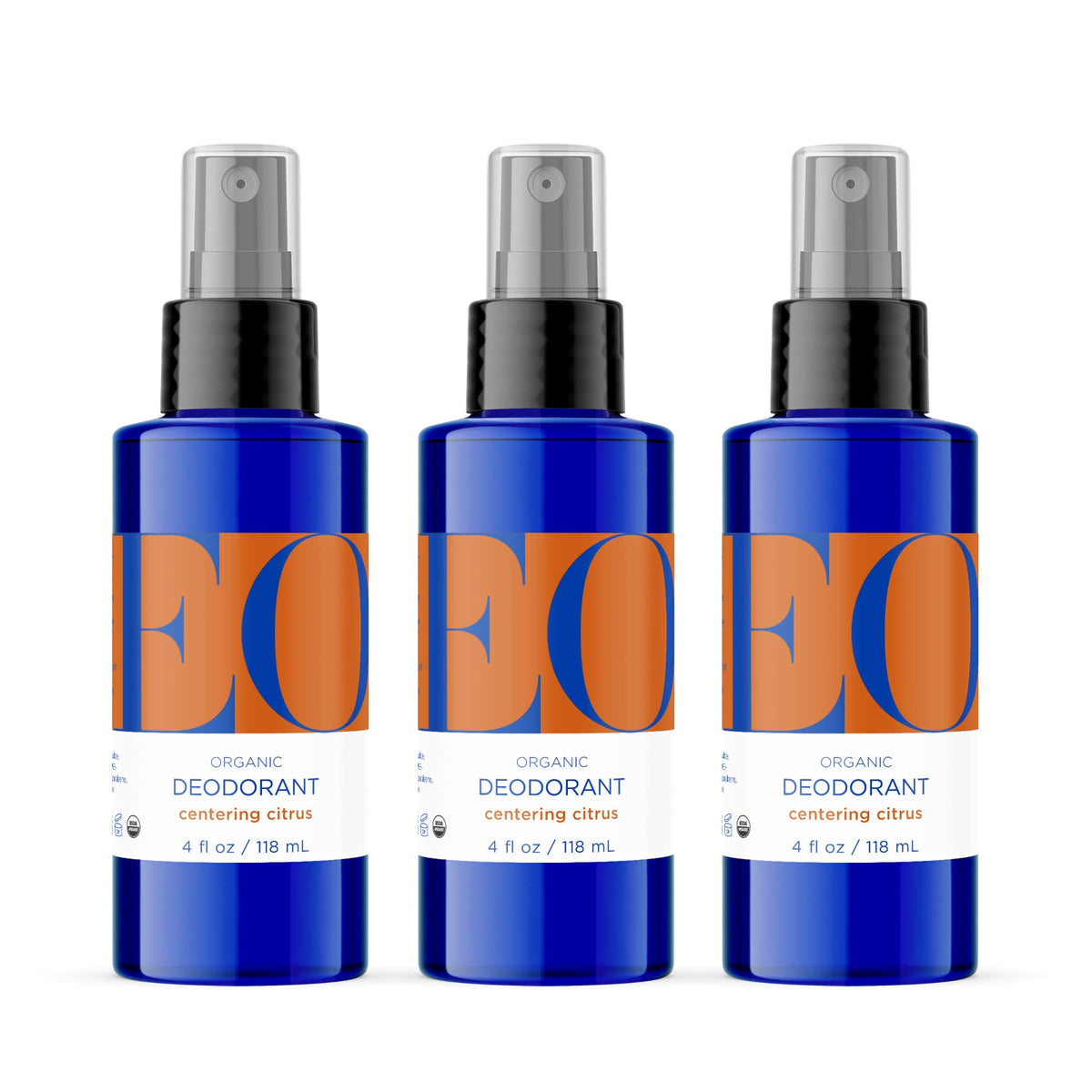 EO front packaging showing citrus spray bottle and clear branding for easy identification