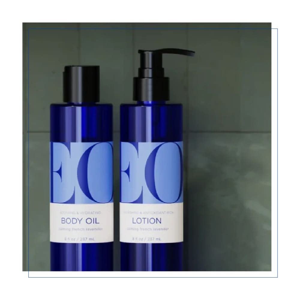 Applying EO French Lavender oil during massage for hydrated, supple skin