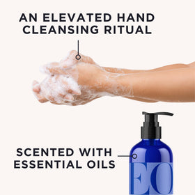 EO pump detail on bottle highlighting easy-dispense and convenience