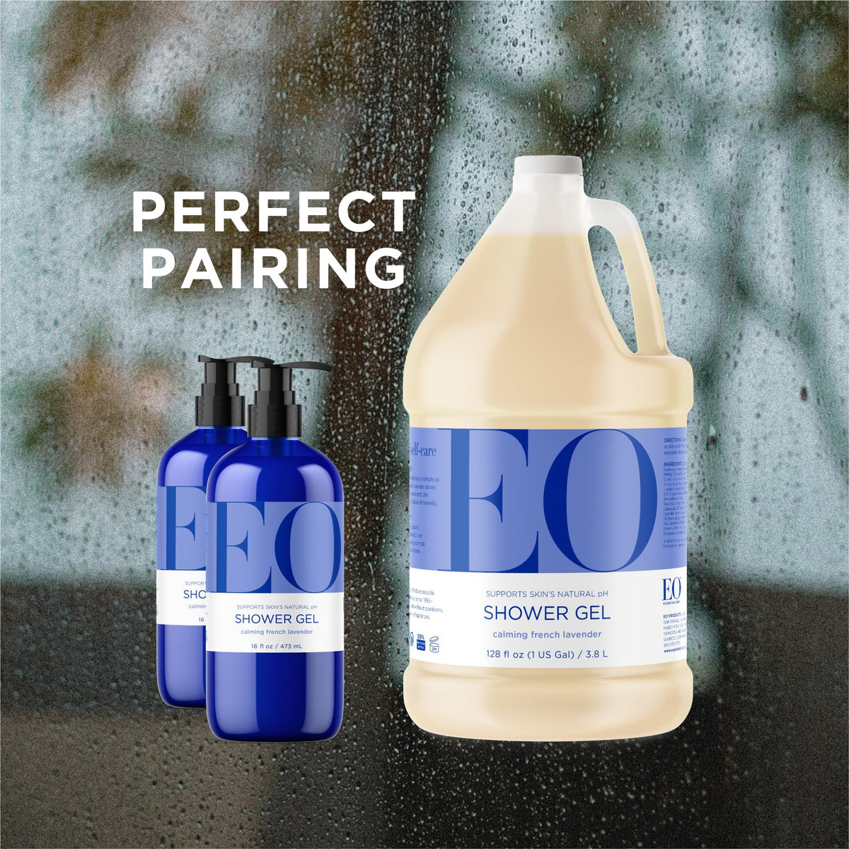 EO bottle next to hand for scale showing generous 16 oz supply benefit
